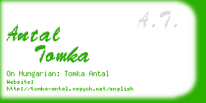antal tomka business card